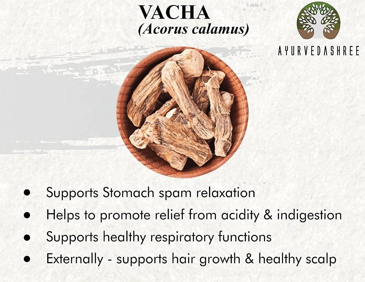 AYURVEDASHREE Calamus Powder (Vacha) - Acorus Calamus Root Powder, 200g - görsel 2