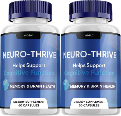 Neuro Thrive Brain Supplement – Memory & Cognitive Support (2 Pack, 120 Capsules)