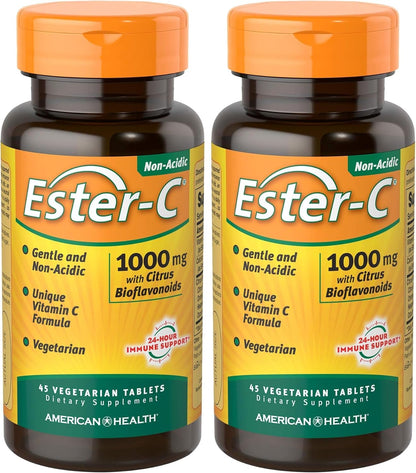 American Health Ester-Vitamin C with Citrus Bioflavonoids 1000mg, 180 Veg Tabs