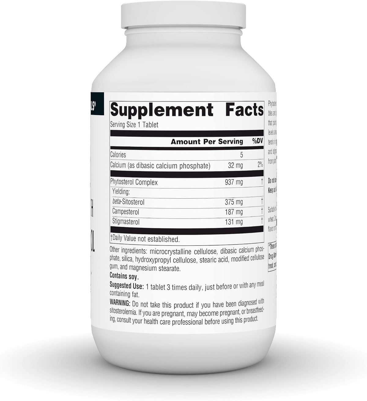 Source Naturals Mega Strength Beta Sitosterol, Plant Sourced, 375mg - 240 Tablets - görsel 2