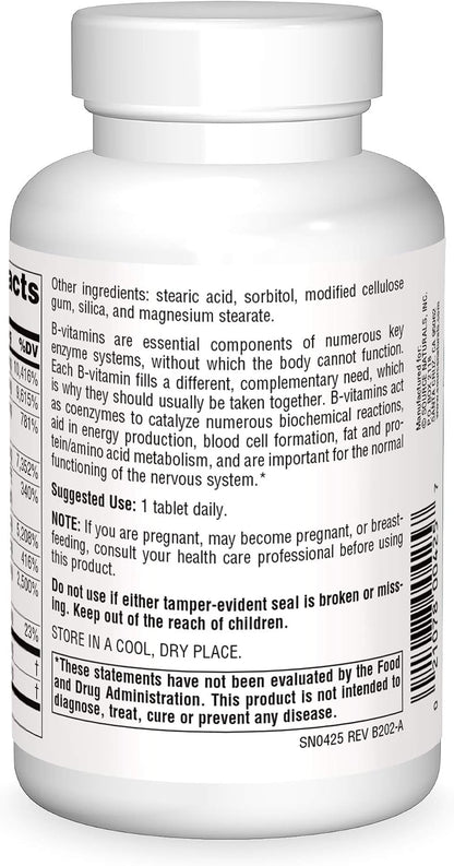 Source Naturals B-125 B-Complex - 125 mg, 60 Tablets