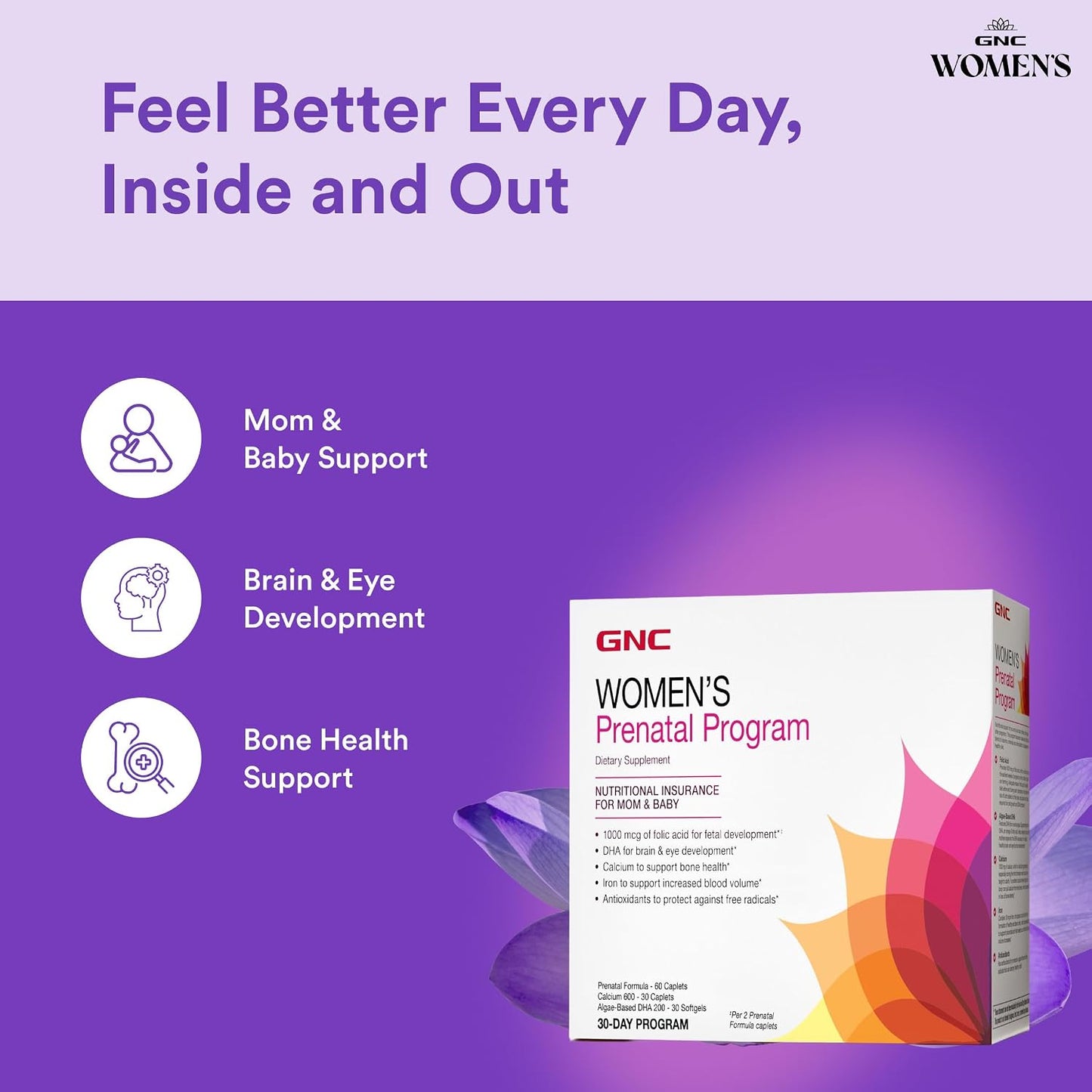 GNC Women's Antenatal Programme - Daily Supplement System, 30 Packs - görsel 3