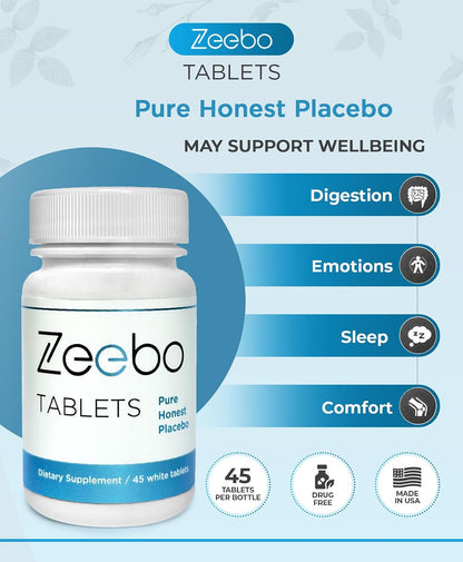 Zeebo Placebo Tablets - Inert Tablets (45 Count)