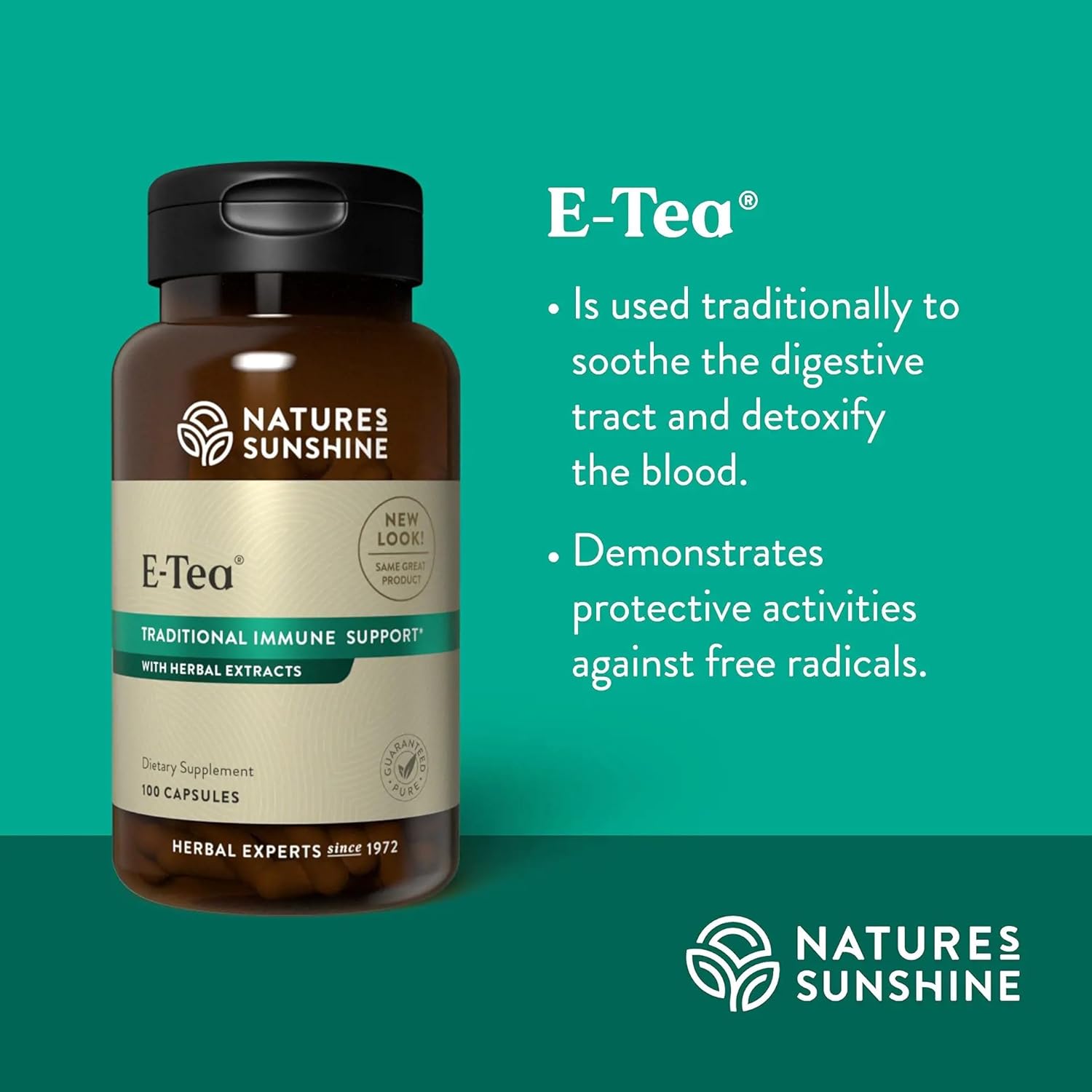 Nature's Sunshine E-Tea Capsules – Traditional Essiac Herbal Supplement for Natural Defence Support - görsel 4