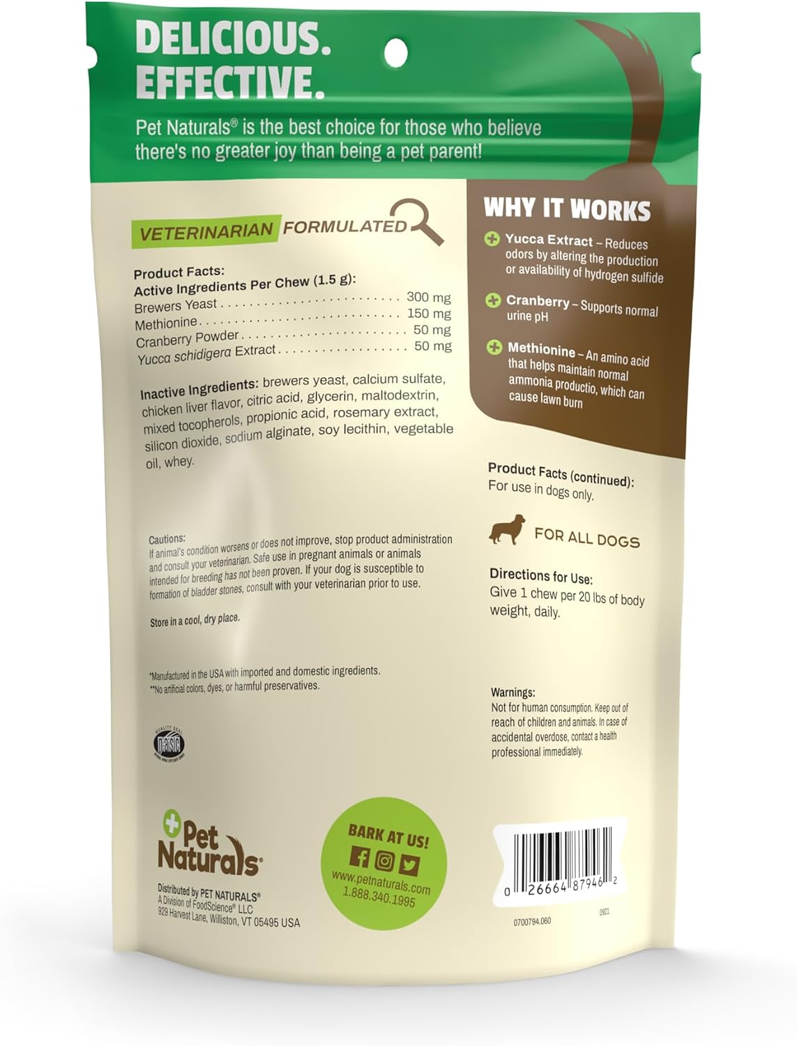 Pet Naturals Lawn Aid Soft Chews for Dogs – Chicken Flavour – 60 Count - görsel 7