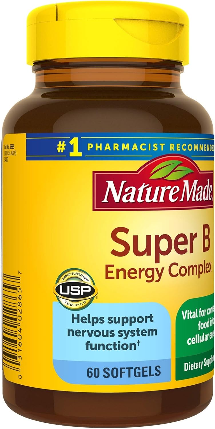 Nature Made Super B Energy Complex, 60 Softgels - görsel 8