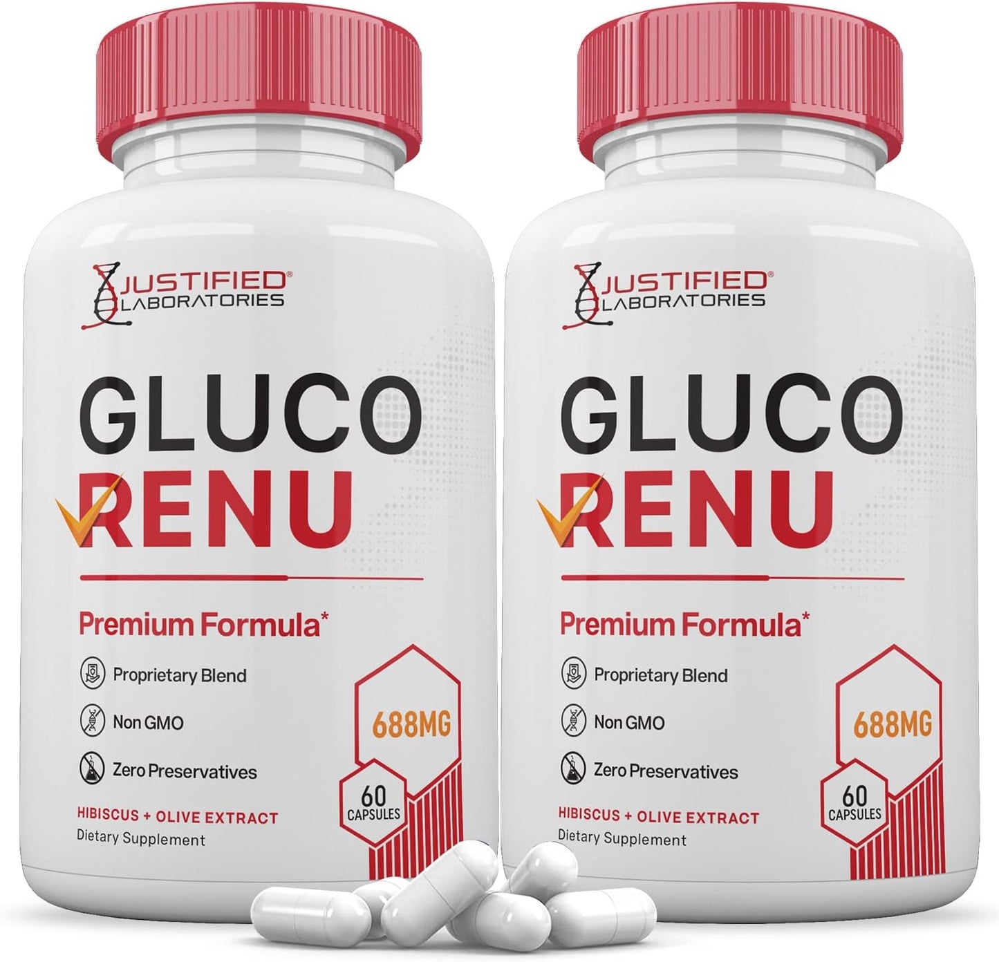 (5 Pack) Gluco Renu 688mg Glyco Support Capsules | Premium Herbal Formula with Hawthorn, Hibiscus, Garlic, Juniper Powder, Olive, and Green Tea Extract | 300 Capsules - görsel 9