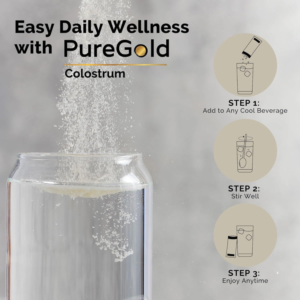 PureGold Bovine Colostrum Powder – 100% Pure New Zealand Grass Fed, Supports Gut Health, Skin, Hair & Immunity – Unflavoured, 30 Travel Packets - görsel 8
