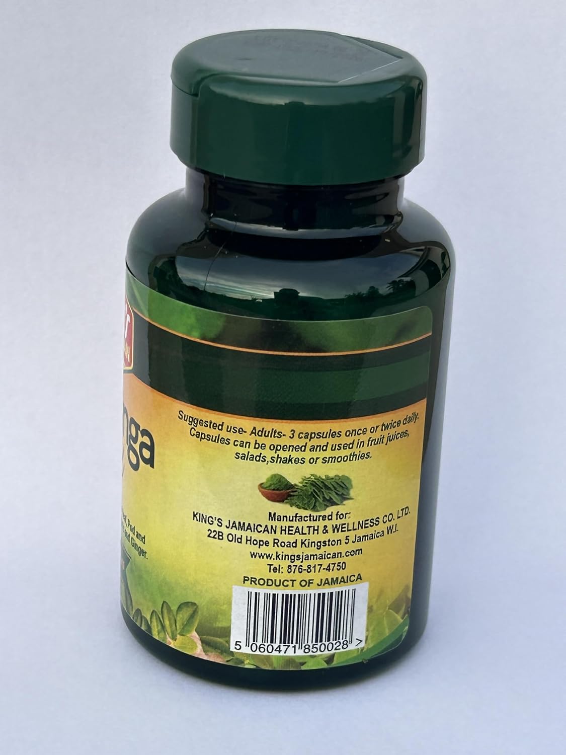Jamaican Moringa Capsules – with Turmeric & Ginger – 90 Capsules, 500mg – Herbal Supplement - görsel 3