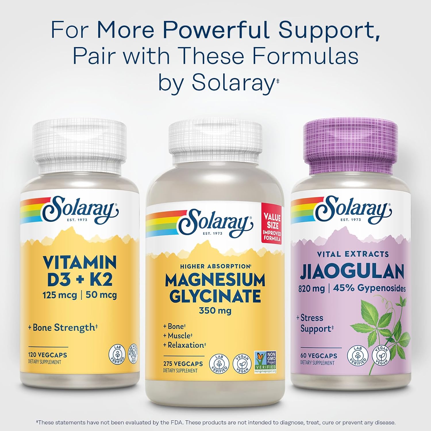 SOLARAY Jiaogulan Root and Rhizome Extract – Gynostemma Pentaphyllum Supplement, 60 VegCaps - görsel 6