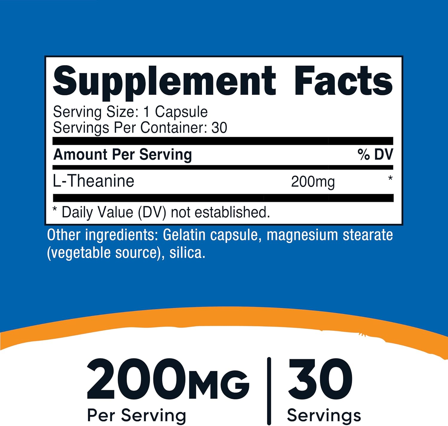 Nutricost L-Theanine 200mg, 30 Capsules - görsel 2