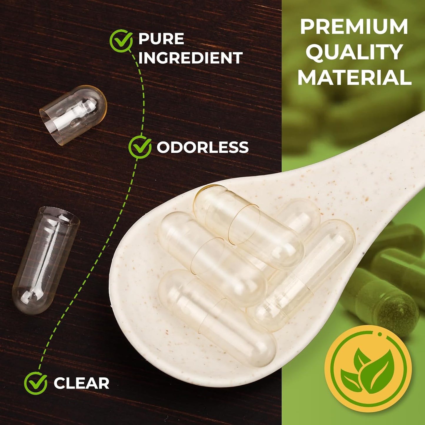 Vegan Capsules Empty Size 00 Separated 5000 Count Clear Vegetable Capsules 00 Veggie Pill for DIY Supplement Filling - görsel 5
