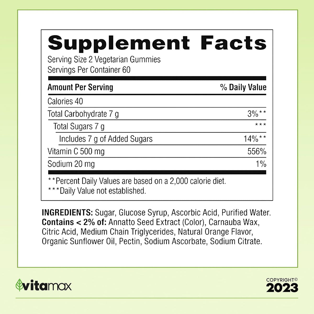 Spring Valley Extra Strength Vitamin C Gummies, 500 mg, 120 Count – Food Supplement – Orange Flavour - görsel 2