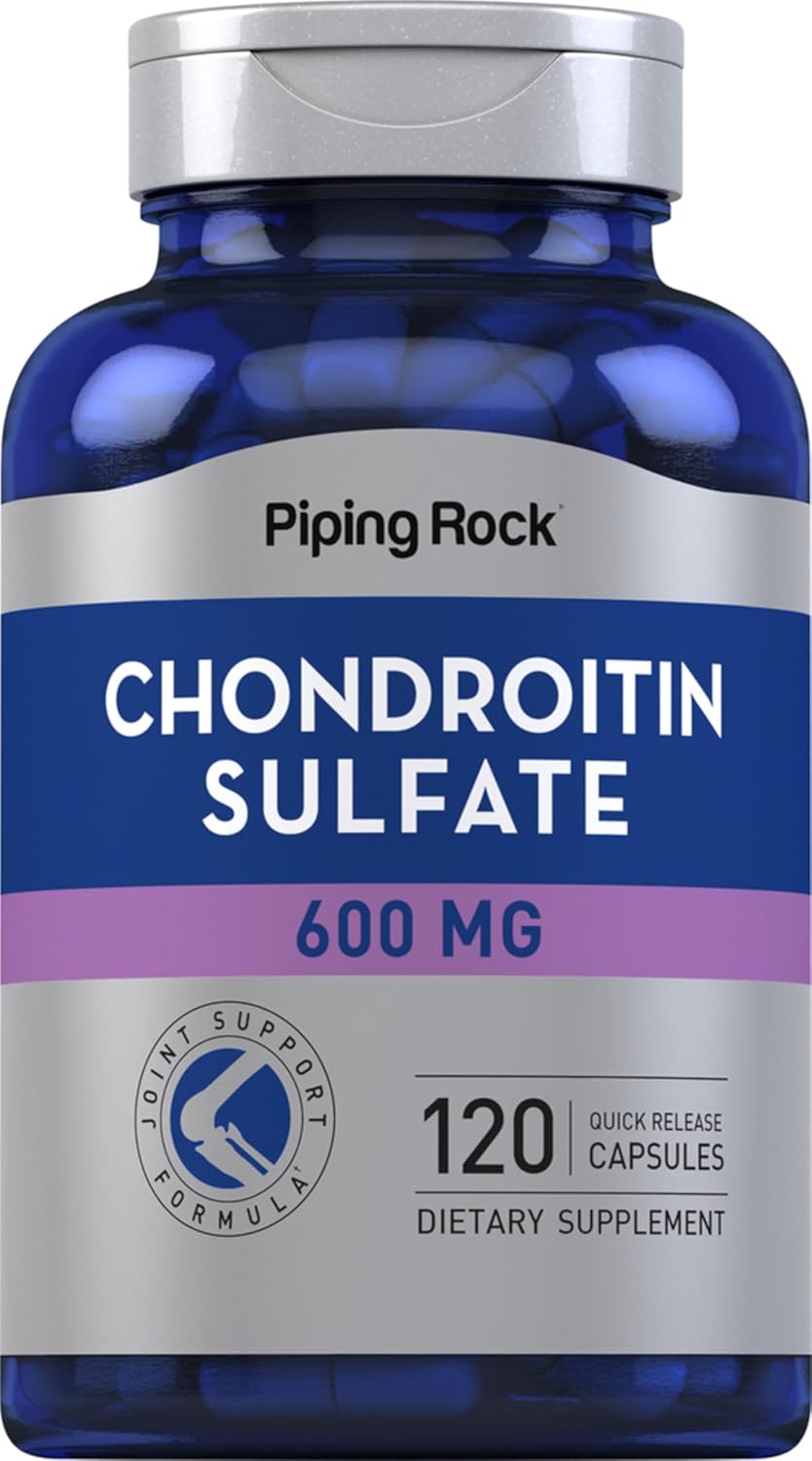 Piping Rock Chondroitin Sulphate Supplement | 600mg | 120 Capsules | Non-GM, Gluten-free - görsel 1