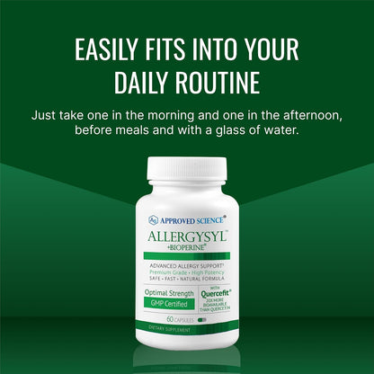 Approved Science Allergysyl – Seasonal Allergy & Immune Support – 360 Capsules