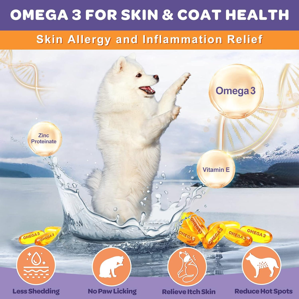 NATURE TARGET Probiotics for Dogs, 6 Billion Freeze-Dried Dog Probiotics with Prebiotics, Enzymes, Vitamins & Omega-3, for Digestive and Gut Health, Itching Relief, Reduced Diarrhoea, 120 Chews - görsel 3