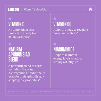 Health by Habit Libido Blend (60 Capsules) - Natural Aphrodisiac Blend with Maca, Ashwagandha, Vegan, Non-GMO, Sugar-Free
