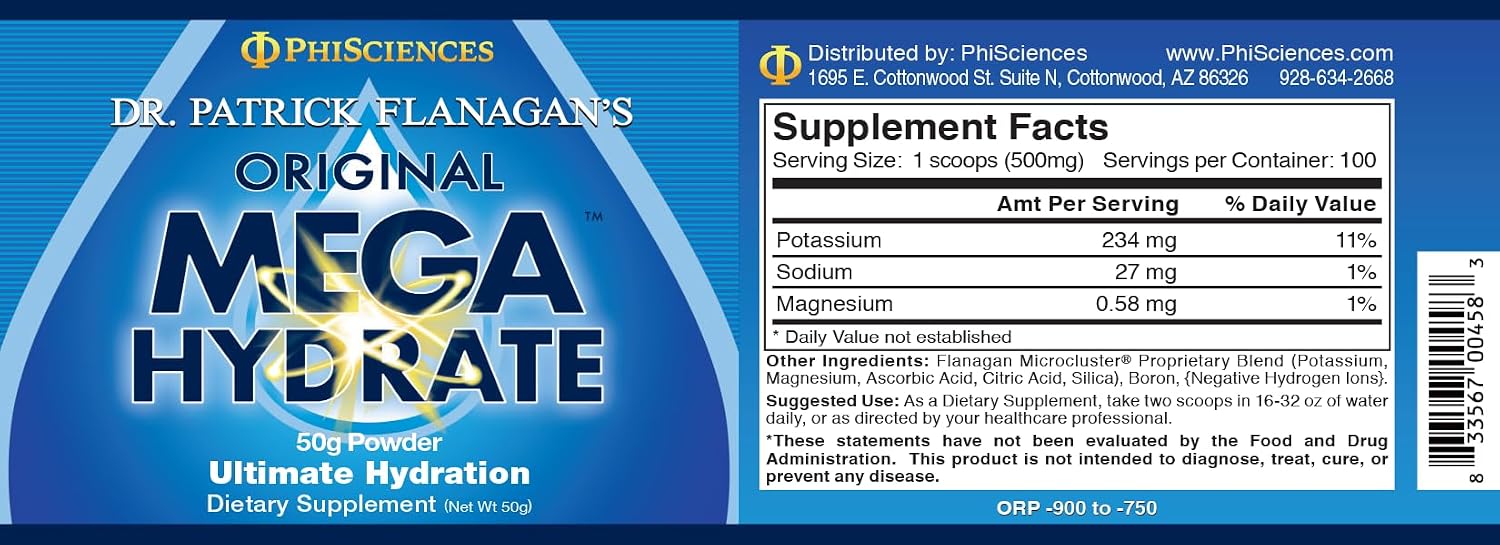 Patrick Flanagan's Mega Hydrate Powder (50 g Powder) - görsel 3