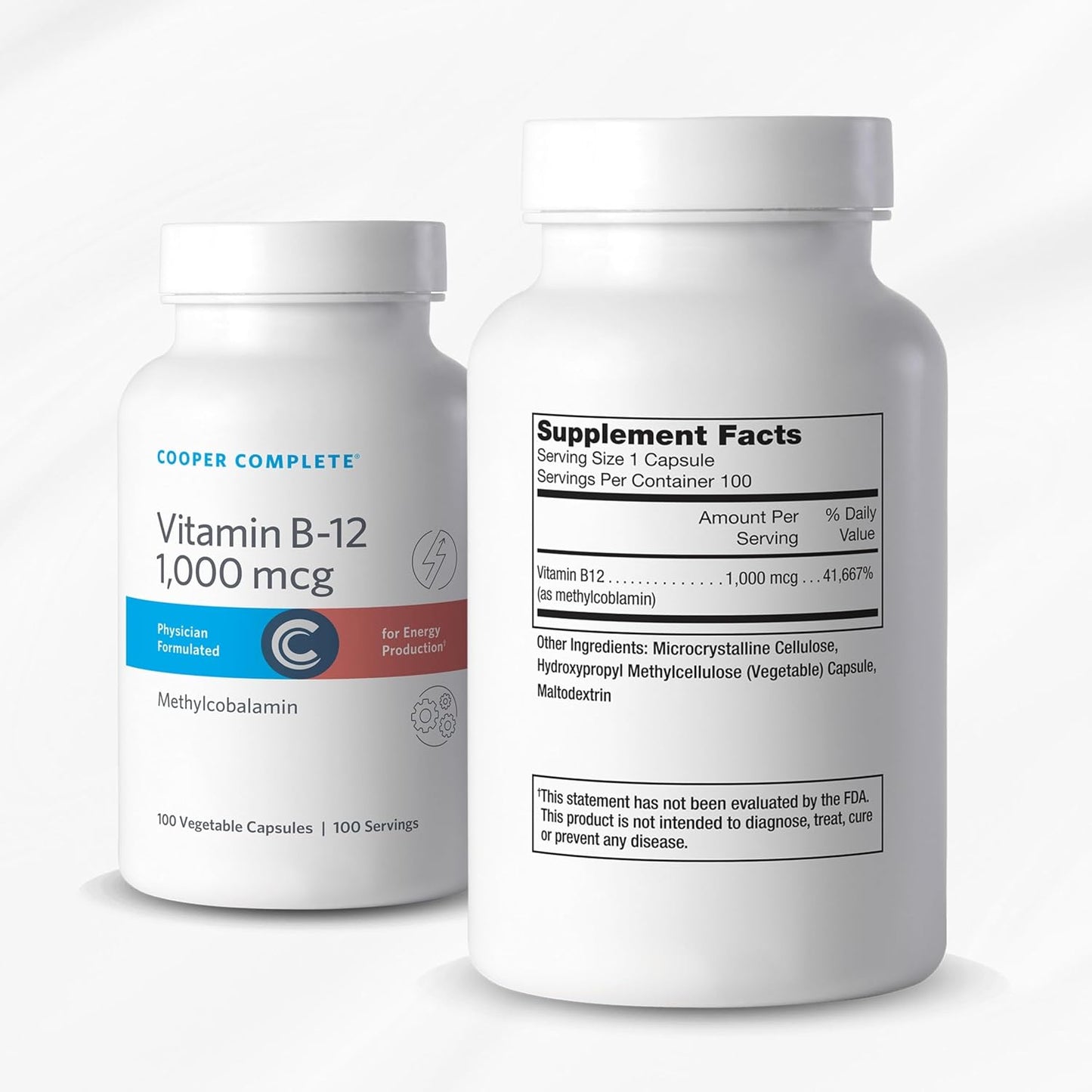 Cooper Complete Vitamin B12 1000 mcg, Methylcobalamin, 100 Capsules - görsel 2