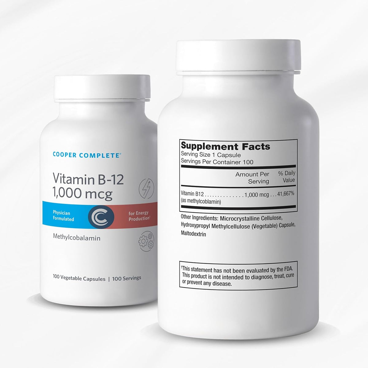 Cooper Complete Vitamin B12 1000 mcg, Methylcobalamin, 100 Capsules - görsel 2