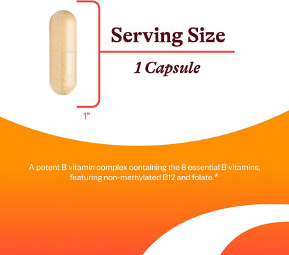 Seeking Health B Complex MF - Vitamin B Complex with Folate, Niacin, & Folinic Acid - Support Energy & Immune System Health with B Vitamins - 100 Capsules