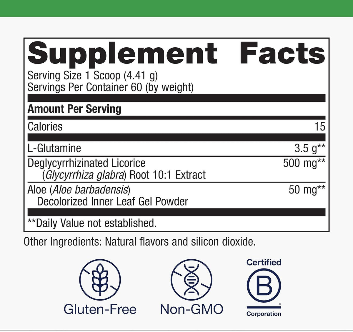 Metagenics Glutagenics - L-Glutamine with DGL & Aloe Vera - Gut Health Support - 60 Servings - görsel 2