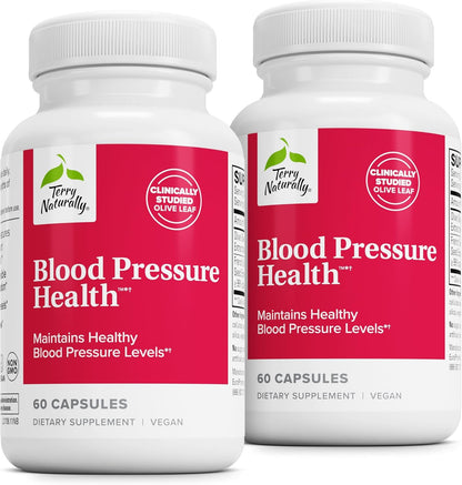 Terry Naturally Blood Pressure Health – Normal Blood Flow & Circulation Support Supplement with Antioxidants, 60 Capsules