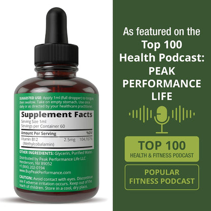 Raw Methyl B12 Liquid Drops – Vegan Sublingual Vitamin B12 Supplement
