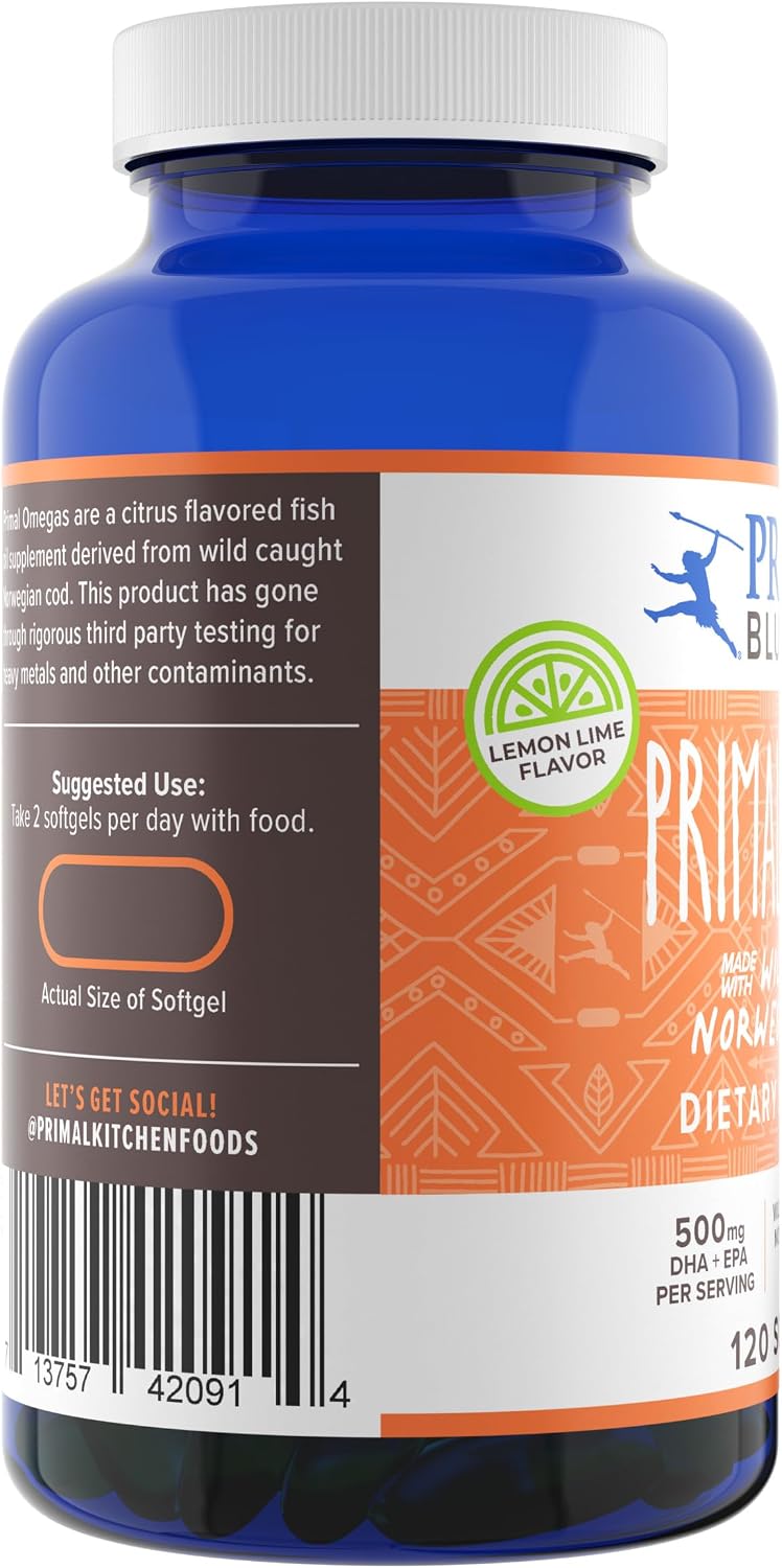 Primal Blueprint Primal Omegas, Omega-3 Fatty Acid Food Supplement, 120 Softgels - görsel 8