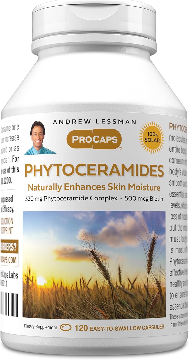 ANDREW LESSMAN Phytoceramides with Biotin - 60 Softgels - Skin's Natural Internal Moisturiser - görsel 10
