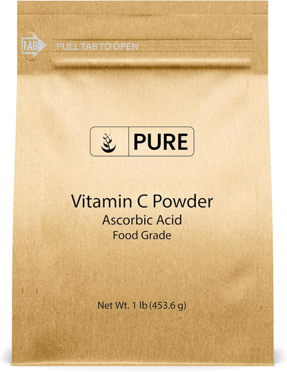 PURE ORIGINAL INGREDIENTS Vitamin C Powder (1 lb) Ascorbic Acid, Non GMO, Food Supplement