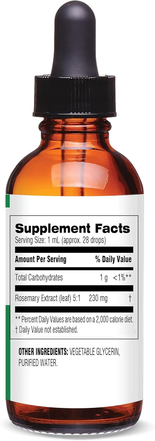 Botanic Choice Rosemary Leaf Liquid Extract – Alcohol-Free, Gluten-Free – Fast Acting Supplement Drops – 30 ml - görsel 2