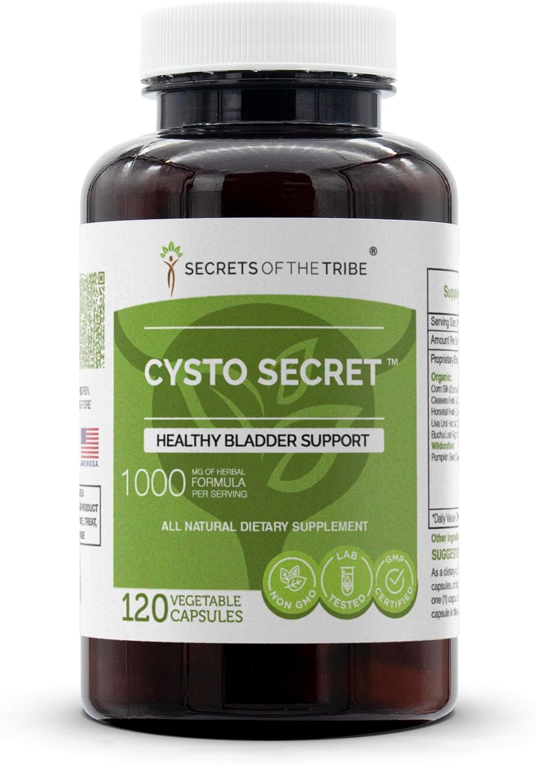 Secrets of the Tribe Cysto Secret - Healthy Bladder Support Herbal Supplement (120 Capsules) - görsel 1