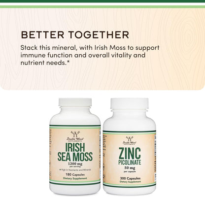 Irish Sea Moss Capsules - 1,200mg per Serving, 180 Count