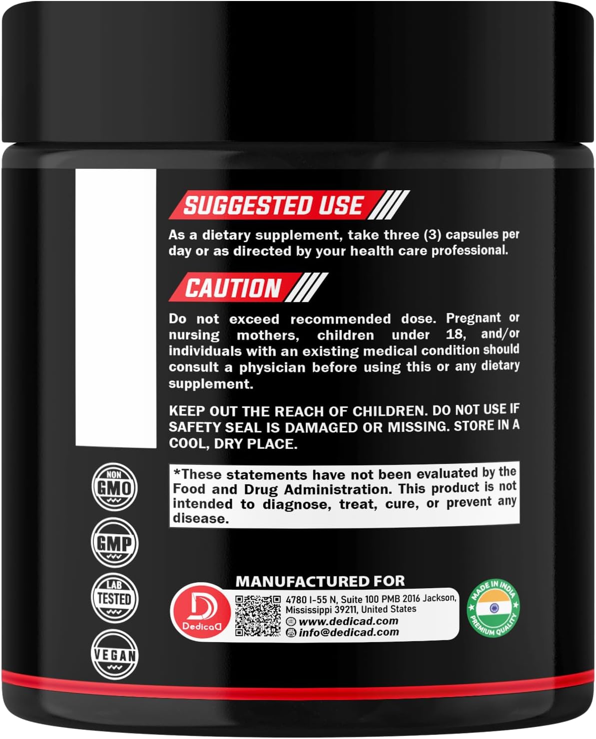 DEDICAD 1500mg Wormwood Capsules with Black Walnut & Cloves – Artemisia Annua Herbal Supplement - görsel 9