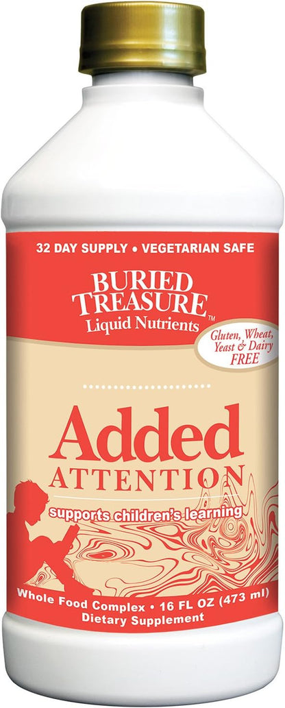Buried Treasure Added Attention Children's Learning Support with GABA, DHA, B Vitamins and Herbal Blend 473 ml