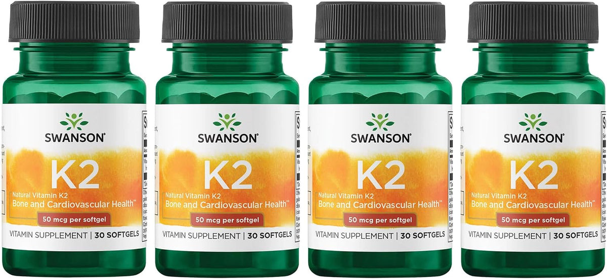 Swanson Natural Vitamin K2 (Menaquinone-7 from Natto) 50 mcg, 30 Softgels (2 Pack) - görsel 8