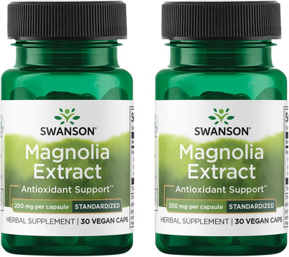 Swanson Magnolia Bark 200 mg - 30 Vegetable Capsules