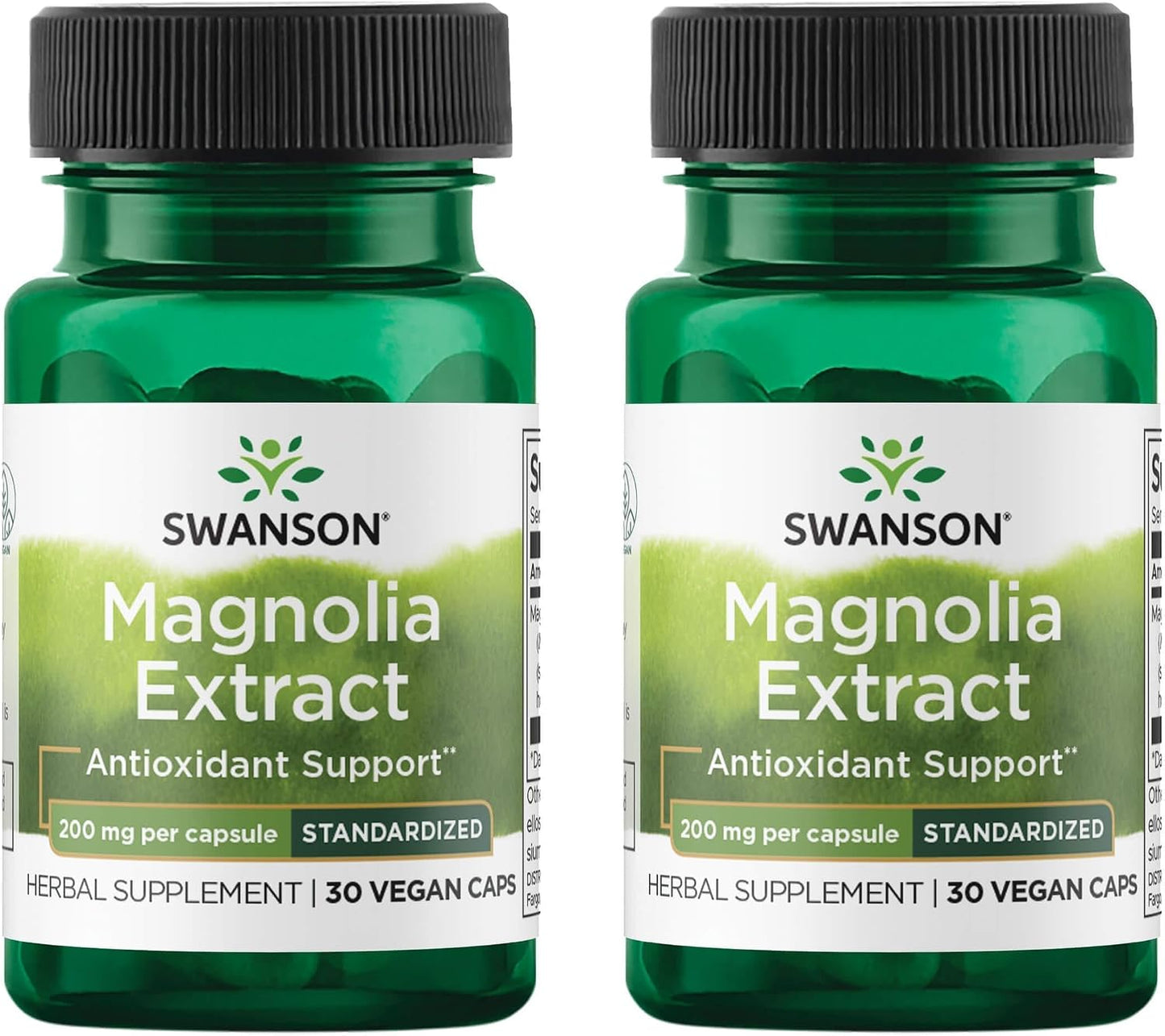 Swanson Magnolia Bark Supplement – 200mg, 60 Vegetarian Capsules (2 Pack) - görsel 1