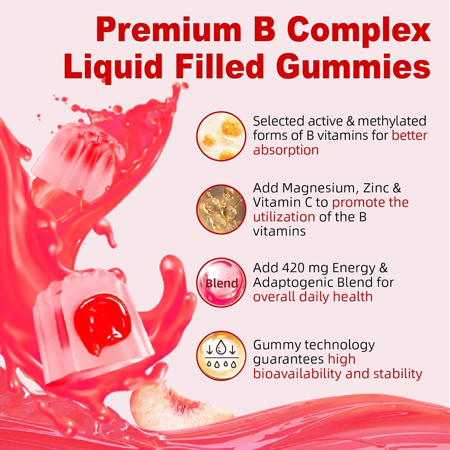 ZEGBALP Methylated Multivitamin with B Complex for Women – Sugar-Free Gummies - görsel 7
