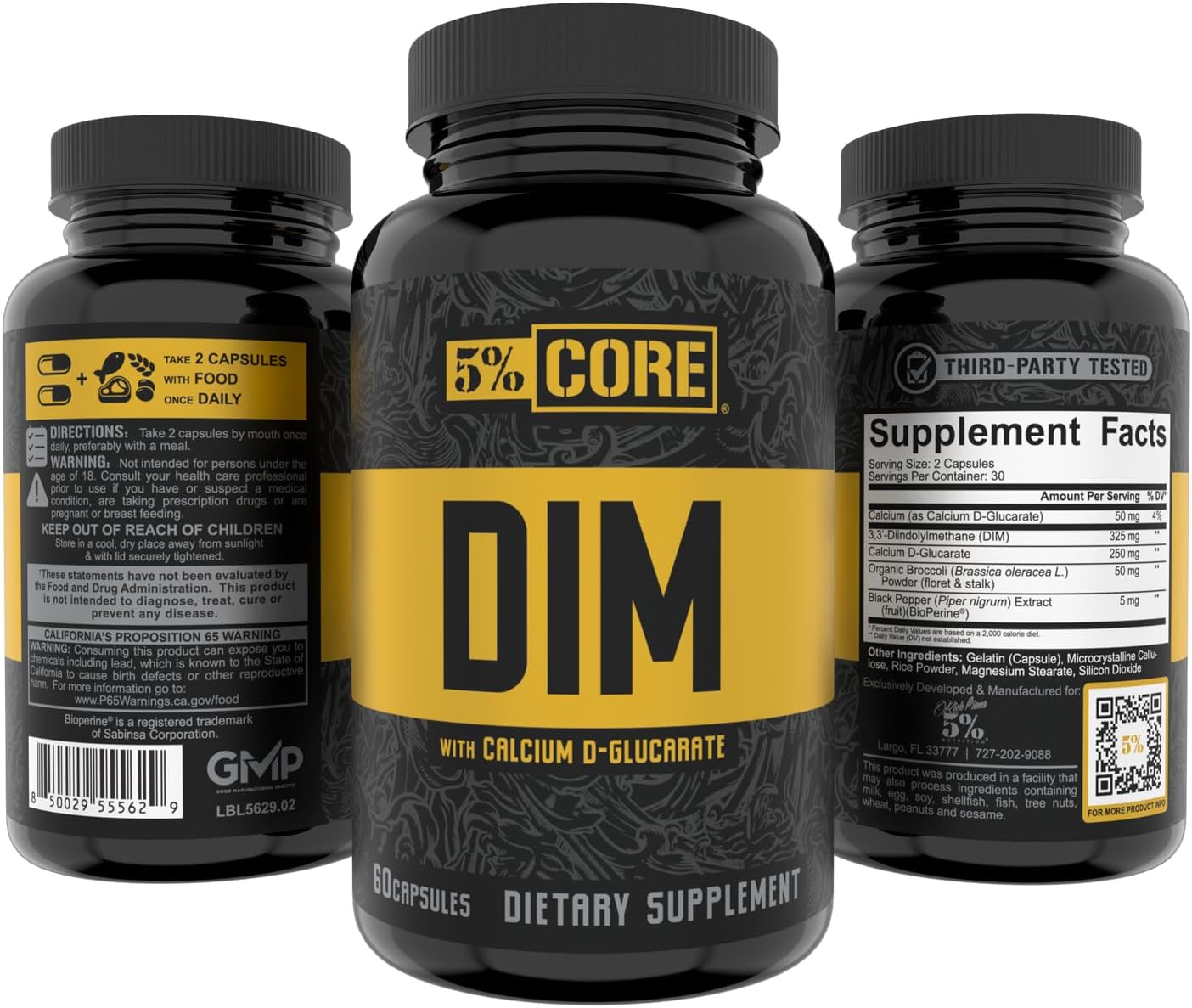 5% Nutrition Core DIM Supplement - Oestrogen Regulation Support for Men and Women (60 VegCaps) - görsel 5
