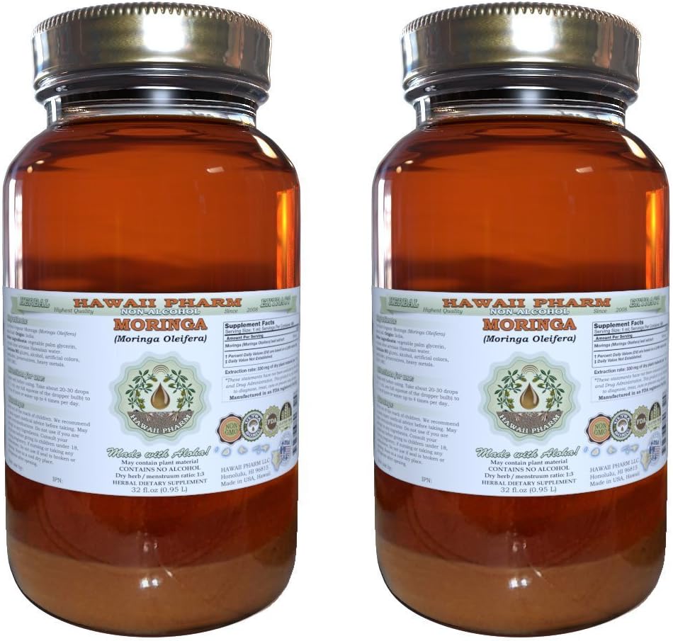 Hawaii Pharm Moringa Alcohol-Free Liquid Extract – Moringa Oleifera Leaf Glycerite, 60 ml - görsel 6