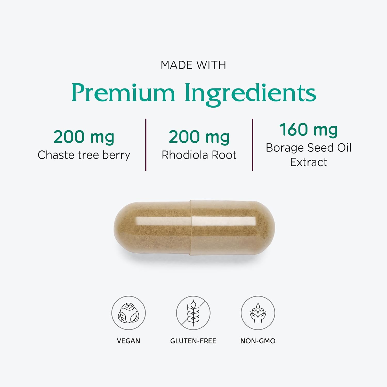 Vitanica FemRebalance, Hormone Balance Support for Women, Vegan, 60 Capsules - görsel 4