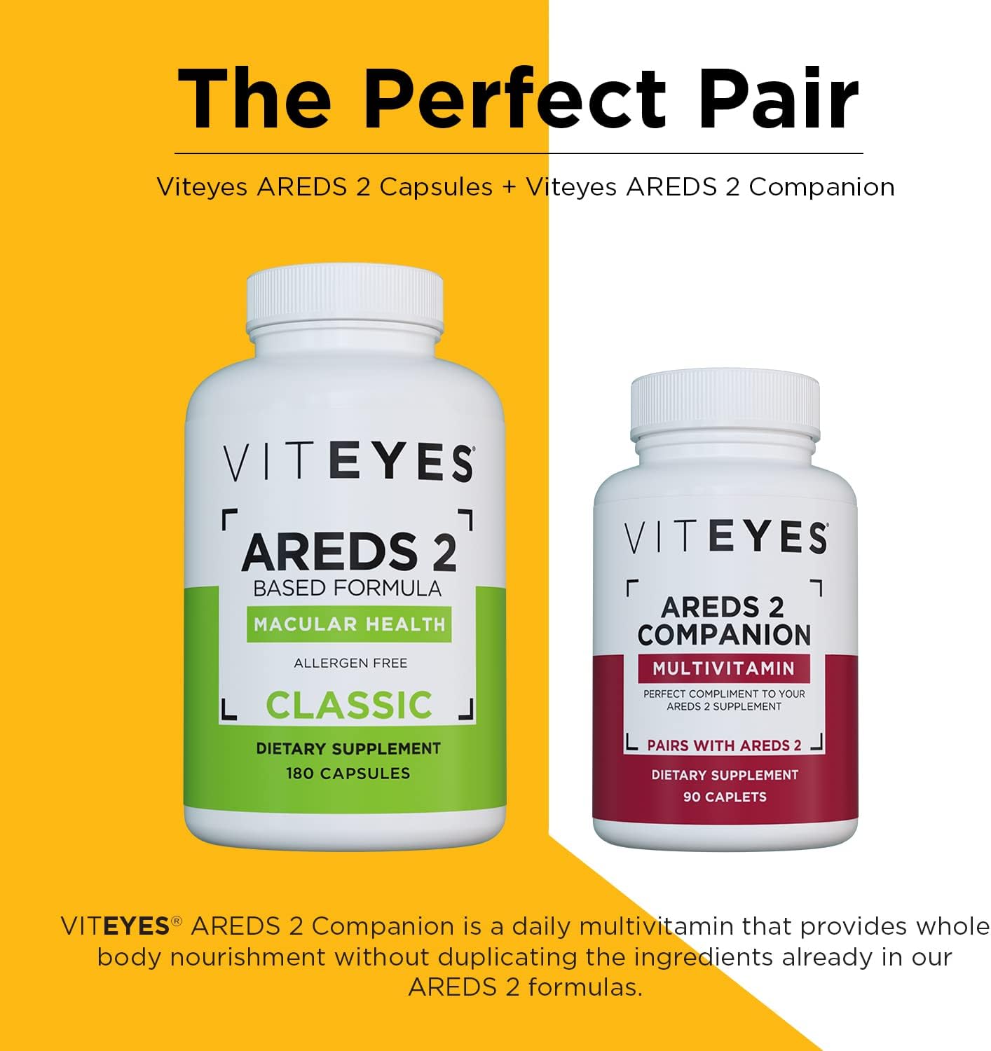 Viteyes AREDS 2 Capsules and Multivitamin AREDS 2 Companion – 3 Month Supply - görsel 2