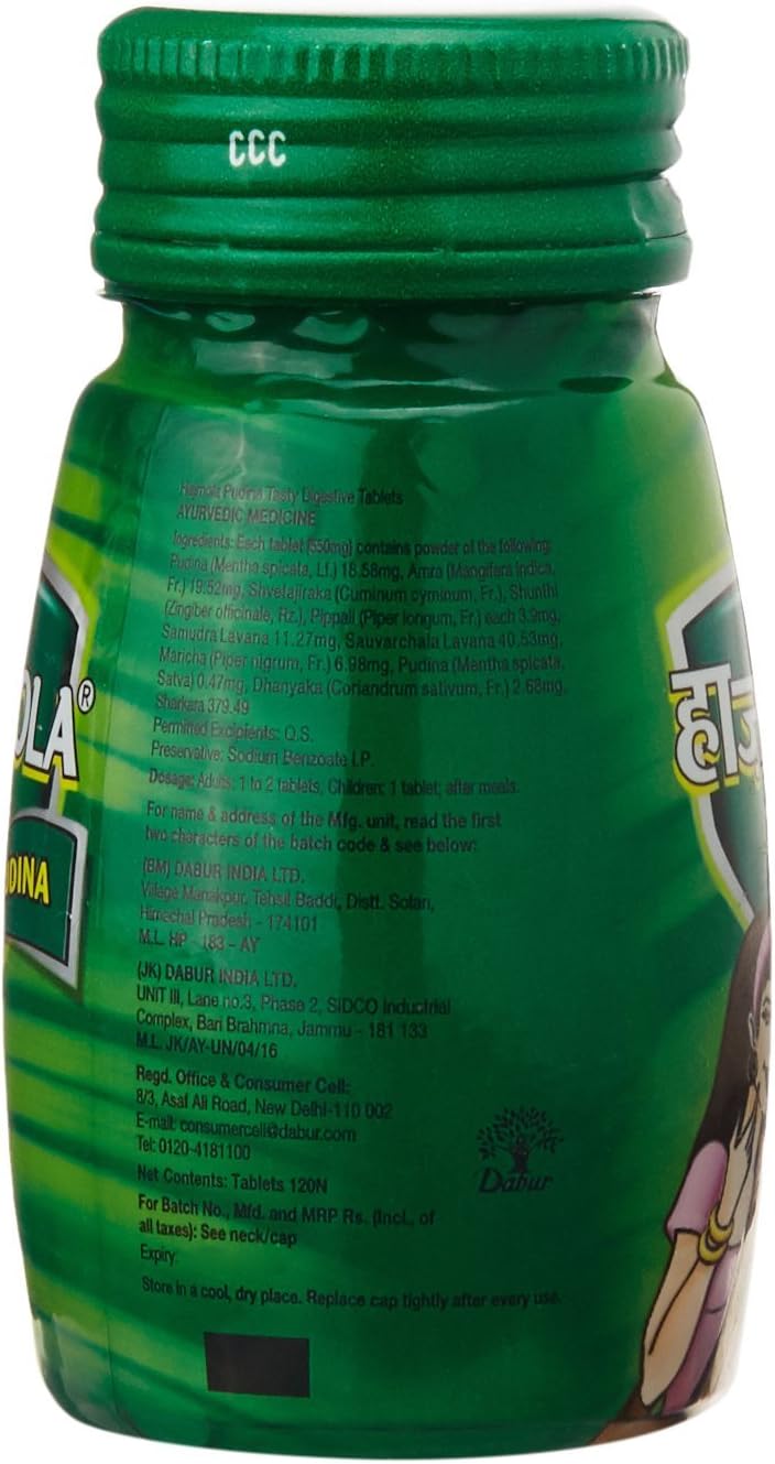 Dabur Hajmola Pudina - 120 Tablets - görsel 1