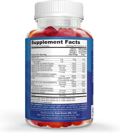 Feel Great Kids Multivitamin Gummies - Citrus & Strawberry Flavoured - 45-Day Supply