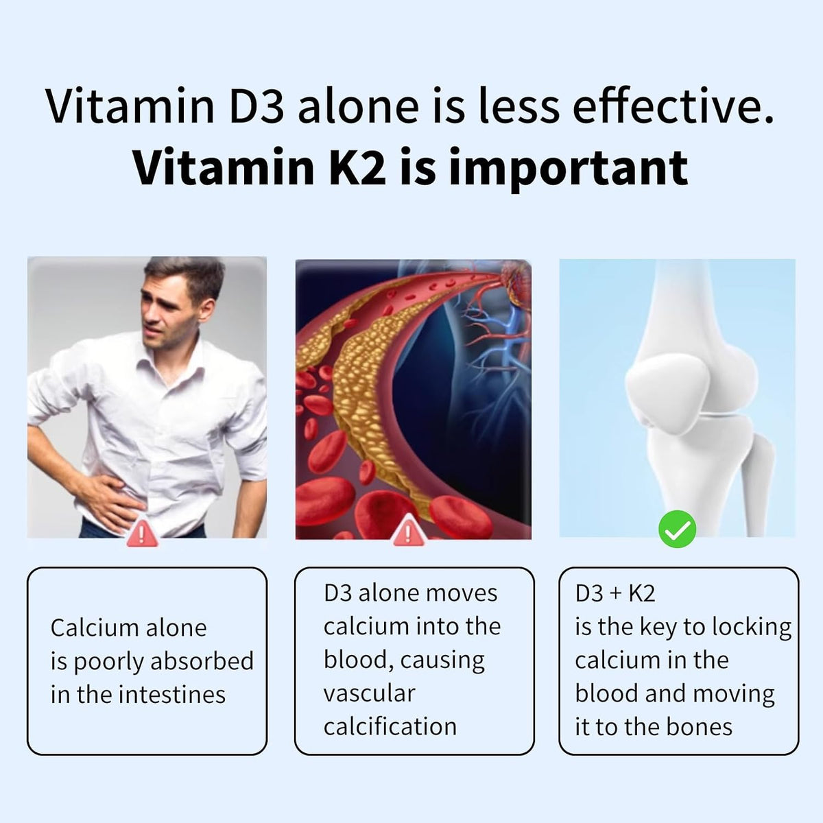 YOUTHVITA Vitamin D3 & K2 Food Supplement Soft gel capsules with Coconut Oil, 10000 IU D3 & 200 mcg K2, 90 Soft gel capsules - görsel 1