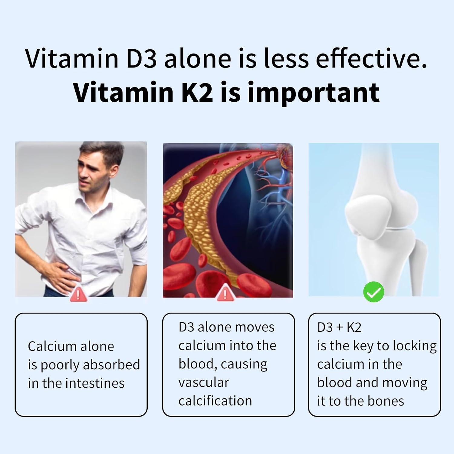 YOUTHVITA Vitamin D3 & K2 Food Supplement Soft gel capsules with Coconut Oil, 10000 IU D3 & 200 mcg K2, 90 Soft gel capsules - görsel 1