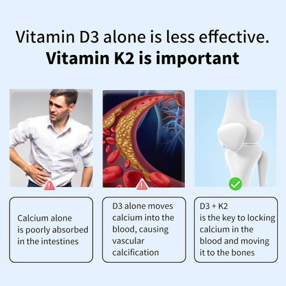 YOUTHVITA Vitamin D3 & K2 Food Supplement Soft gel capsules with Coconut Oil, 10000 IU D3 & 200 mcg K2, 90 Soft gel capsules