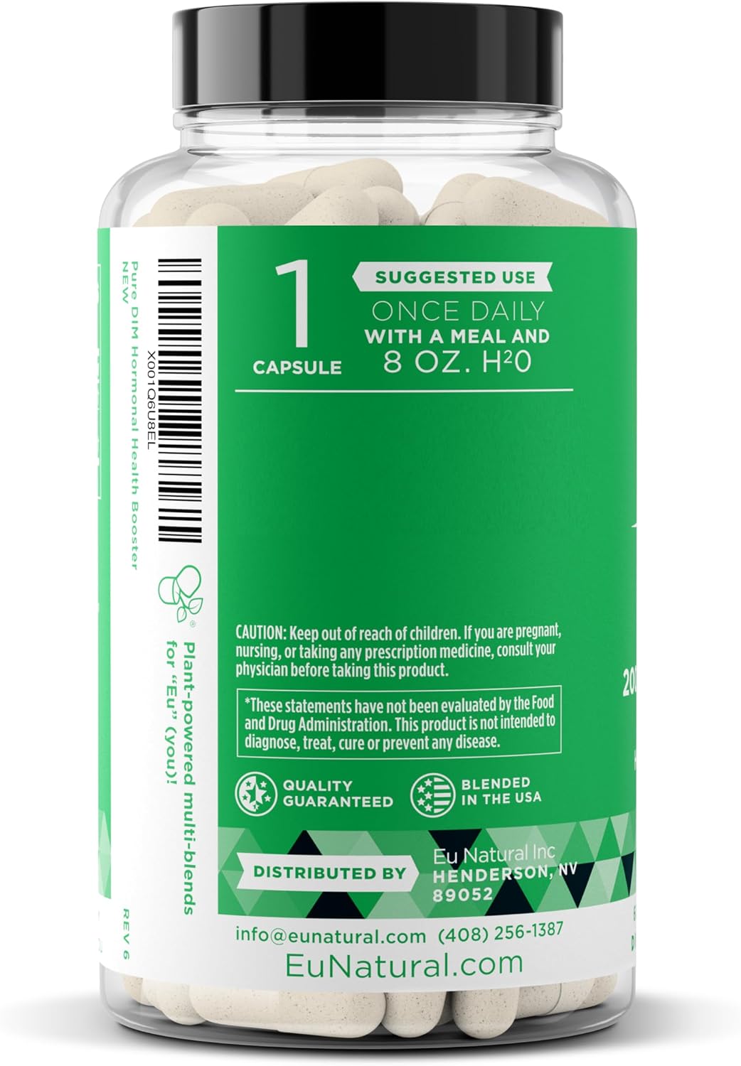 Eu Natural Pure DIM 200mg Supplement – Oestrogen Hormone Balance – with BioPerine – 60 Vegan Soft Capsules - görsel 9